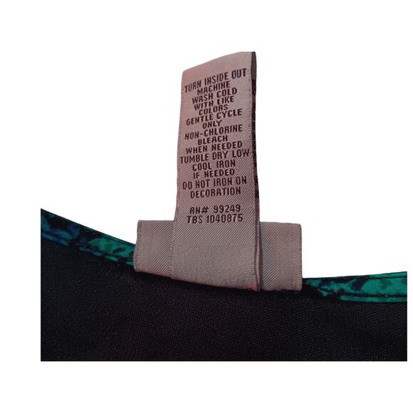 CATHERINES Dress Plus 3X Teal Green Blue Black Career Dressy Office Travel Event - Picture 6 of 10